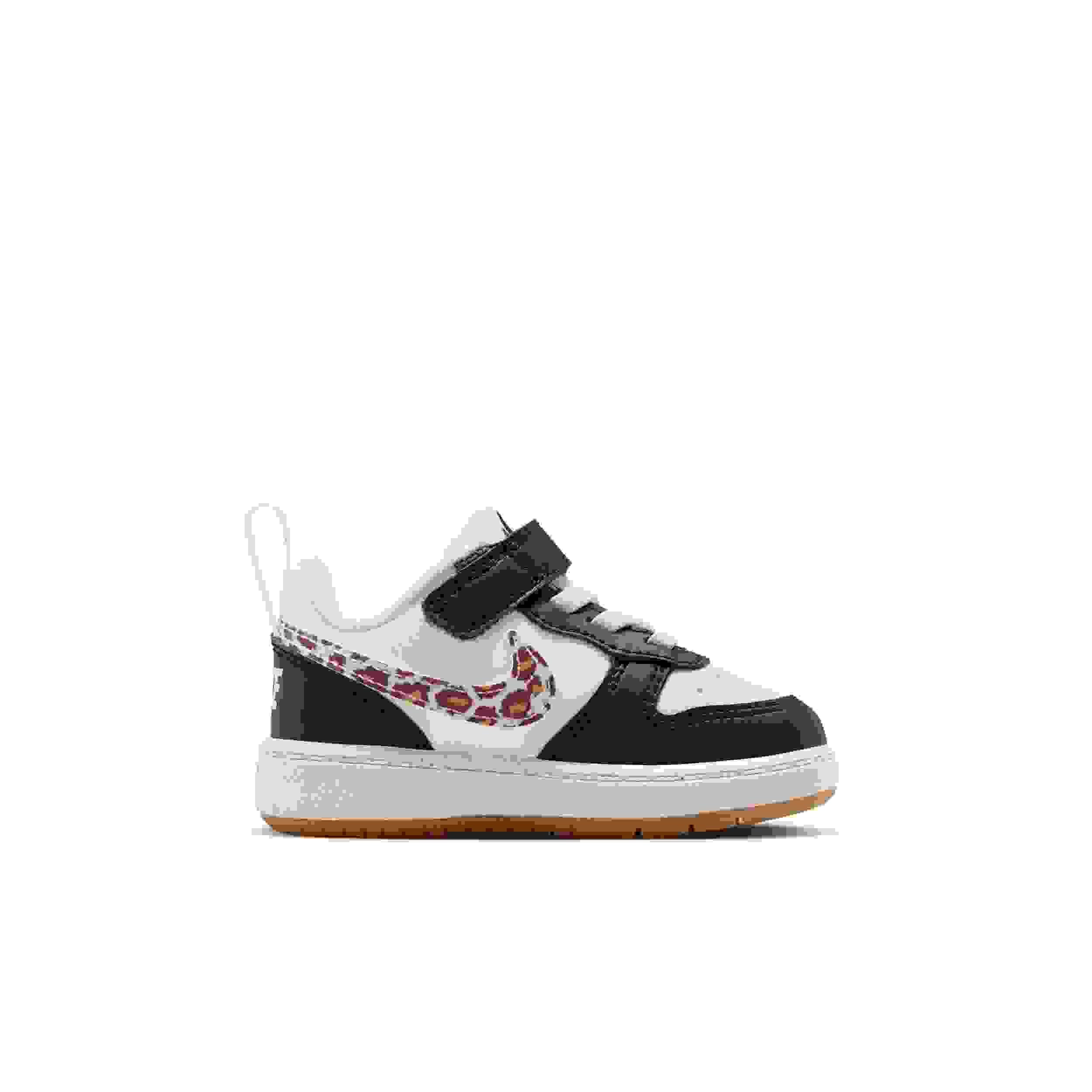 Nike Court Borough Low Infant Girls' "Black/White/Gum Medium Brown/White" Shoe